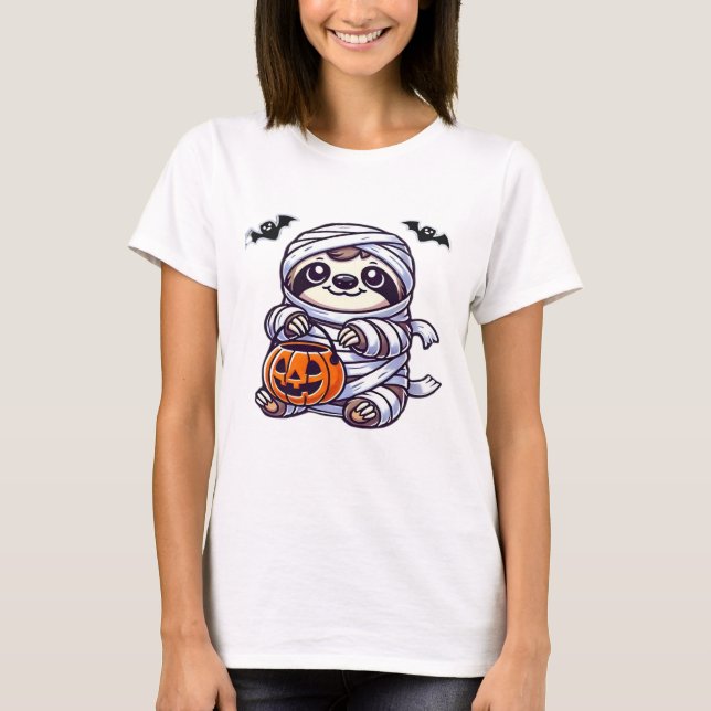 Sloth Halloween Mummy Kids Women Men Sloth Classic T-Shirt (Vorderseite)
