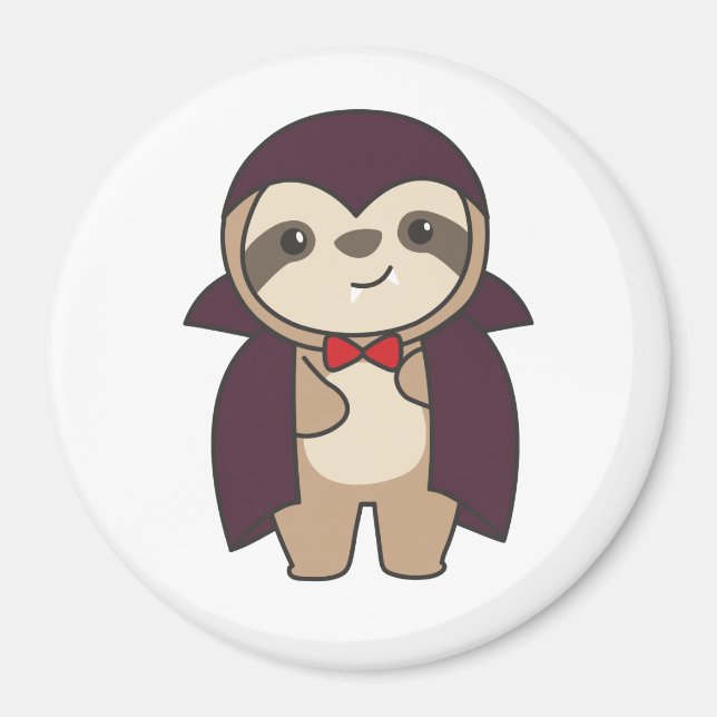 Sloth Halloween Niedlich Devil Vampire Costume Magnet (Vorne)