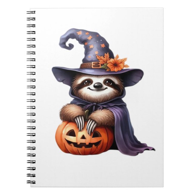 Sloth Halloween Pirate Kids Women Men Sloth Classi Notizblock (Vorderseite)