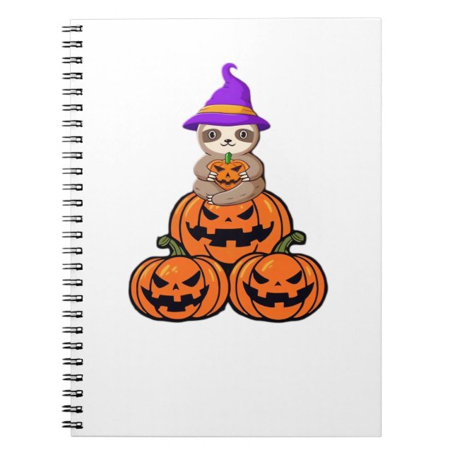 Sloth Halloween Premium T - Shirt Notizblock (Vorderseite)