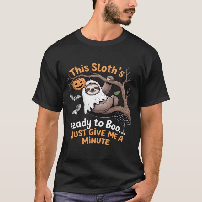 Sloth Halloween Sloths Niedlich Bat Vampire Essent T-Shirt (Vorderseite)