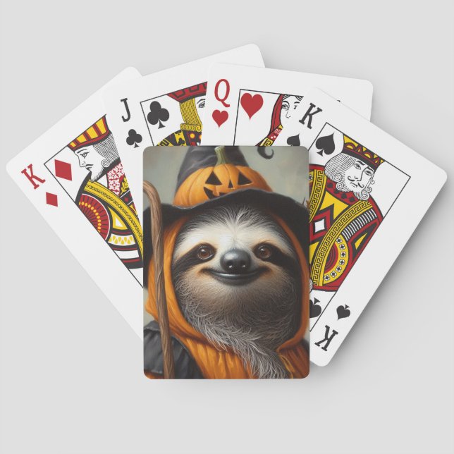 Sloth Halloween Spielkarten (Rückseite)