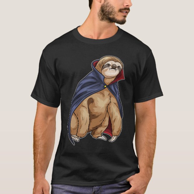Sloth Halloween Vampire T-Shirt (Vorderseite)