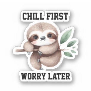 Sloth Hanging auf dem Sticker für Baumzweige