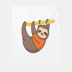 Sloth Hangon Branch mit Orange Fleecedecke