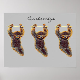 Sloth Hangout Thunder_Cove Poster