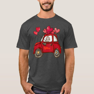 Sloth Heart Valentinstag Car Liebe Ballon Sloth V T-Shirt