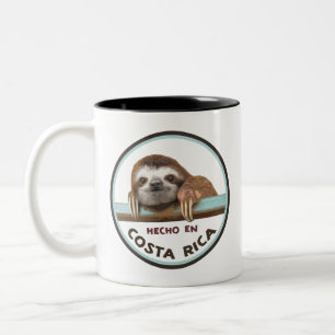 Sloth - Hecho en Costa Rica, Pura Vida Two-Tone Co Zweifarbige Tasse
