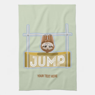 Sloth High Jump Geschirrtuch