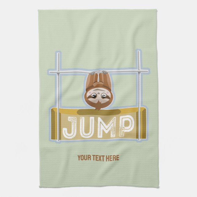 Sloth High Jump Geschirrtuch (Vertikal)