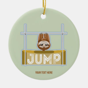 Sloth High Jump Keramik Ornament