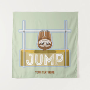 Sloth High Jump Wandteppich