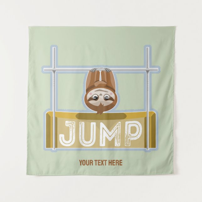 Sloth High Jump Wandteppich (Vorderseite)