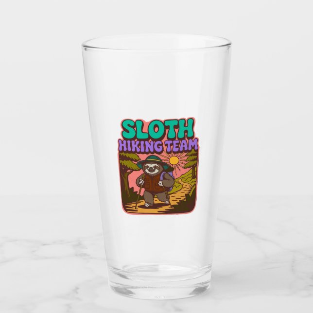 Sloth Hiking Team Oversized T-Shirt Glas (Vorderseite)