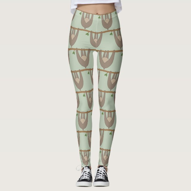 Sloth-Hintern-Hanglatte Leggings (Vorderseite)