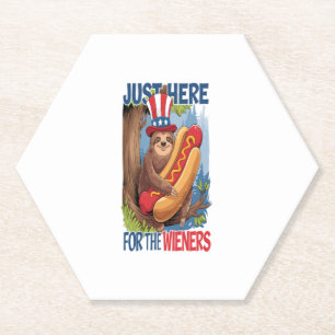 Sloth Hot Dog 4. Juli GRILLEN Untersetzer