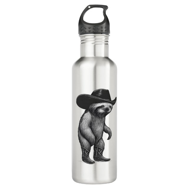 Sloth Howdy Sloth Edelstahlflasche (Vorderseite)