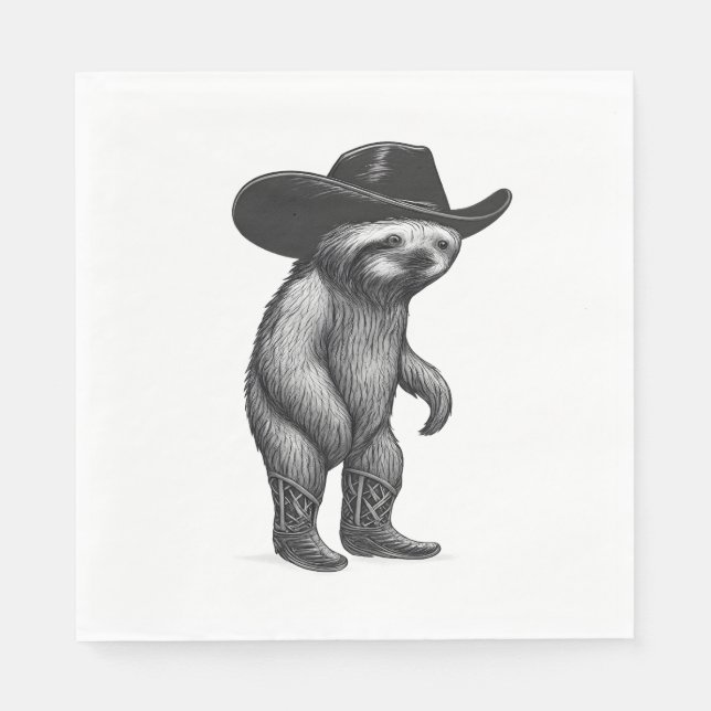 Sloth Howdy Sloth Serviette (Vorderseite)