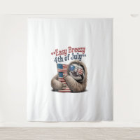 Sloth Hugging Flag 4. Juli
