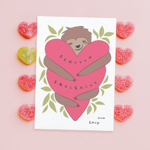 Sloth Hugs Klassenzimmer Valentinstag Card Dankeskarte