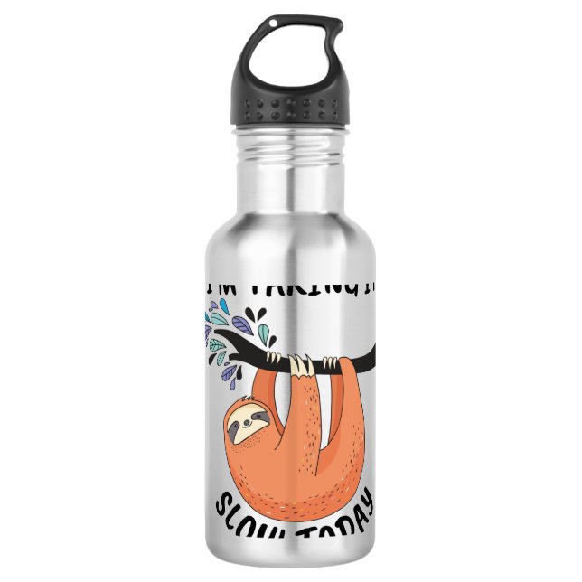 Sloth, ich nehme es heute langsam edelstahlflasche (Vorderseite)