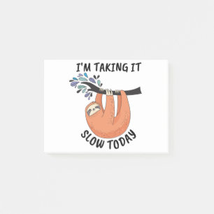 Sloth, ich nehme es heute langsam post-it klebezettel