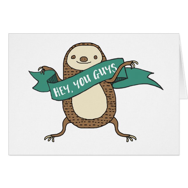 Sloth-Illustration "he Sie Typen " (Vorderseite (Horizontal))