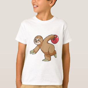 Sloth im Bowling mit Bowlingball T-Shirt