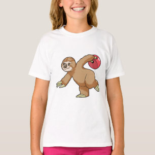 Sloth im Bowling mit Bowlingball T-Shirt