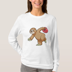 Sloth im Bowling mit Bowlingball T-Shirt