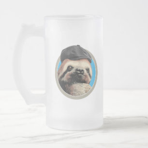 Sloth (in Baker Boy hat) Mattglas Bierglas