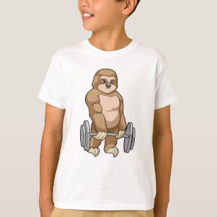Sloth in Bodybuilding mit Barbell T-Shirt
