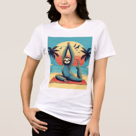 Sloth in Yoga Pose Unisex Tri-Blend Shirt