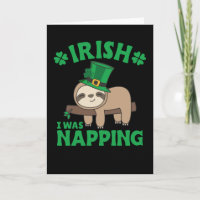 Sloth Ireland Saint Patrick's Day I What Napping C