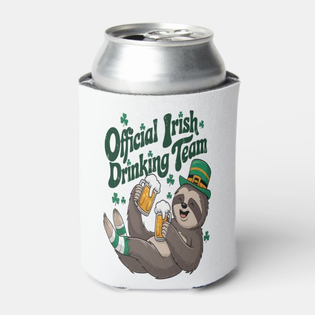 Sloth Irish Drinking St Patrick's Day Dosenkühler (Kanne Vorderseite)
