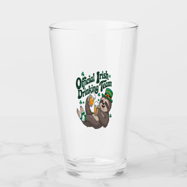 Sloth Irish Drinking St Patrick's Day Glas (Vorderseite)
