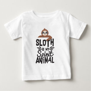 Sloth ist mein Geist-tierisches lustiges Baby T-shirt