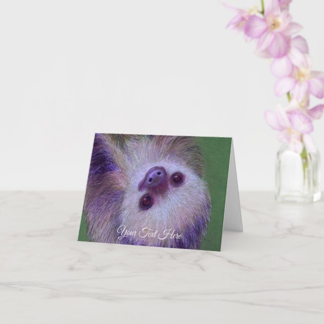 Sloth Karte (Orchidee)