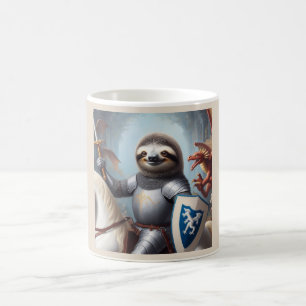 Sloth Knight Fighting Dragons Kaffeetasse