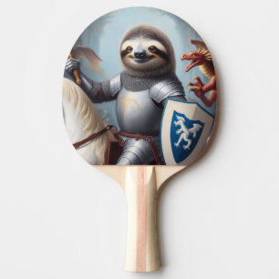 Sloth Knight Fighting Dragons Tischtennis Schläger