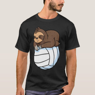 Sloth Lazy Animal Volleyball Sport Wild Tree T-Shirt