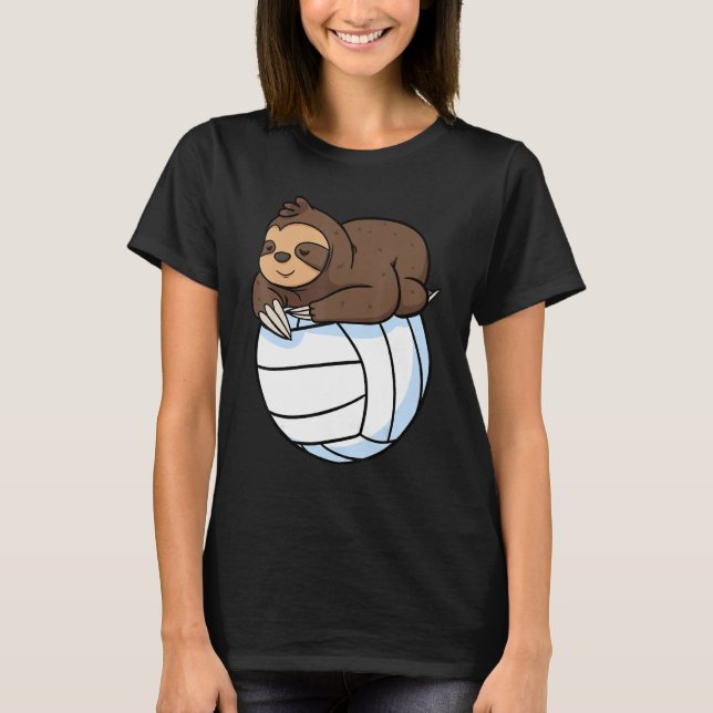 Sloth Lazy Animal Volleyball Sport Wild Tree T-Shirt (Vorderseite)