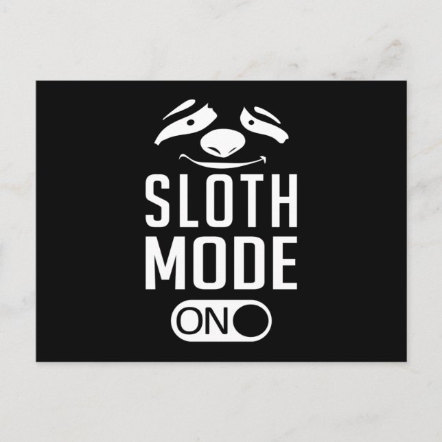 Sloth Lazy Sloths Animal Sleeping Funny Gift Idee Postkarte (Vorderseite)