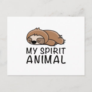 Sloth Lazy Sloths Animal Tired Chill Sleeping Gift Postkarte