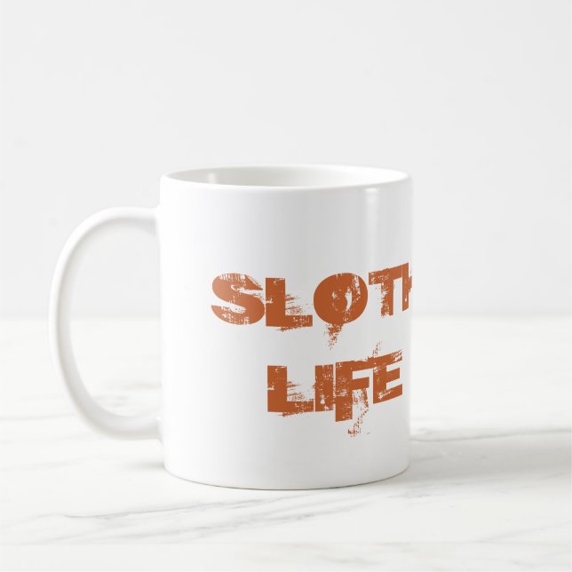 Sloth-Leben-Tasse Kaffeetasse (Links)