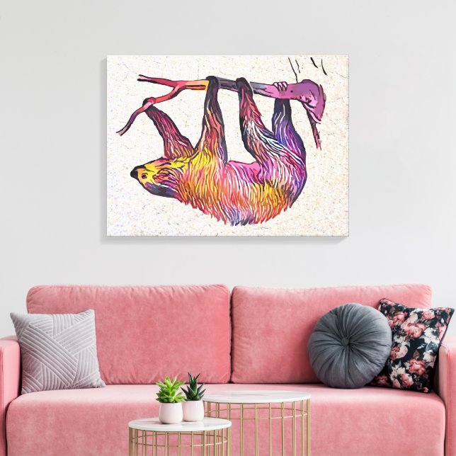 Sloth Leinwanddruck (Insitu (Wohnzimmer))