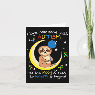 Sloth Liebe Jemand mit Puzzle Cool Autismus Awaren Karte