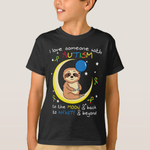 Sloth Liebe Jemand mit Puzzle Cool Autismus Awaren T-Shirt