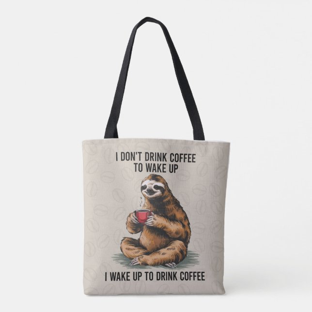 Sloth Liebe Kaffee Tasche (Rückseite)