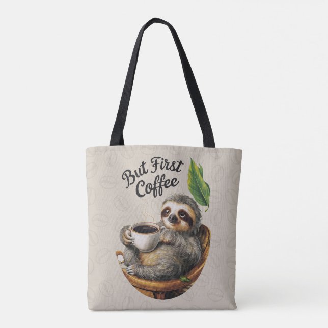 Sloth Love Coffee Tasche (Rückseite)